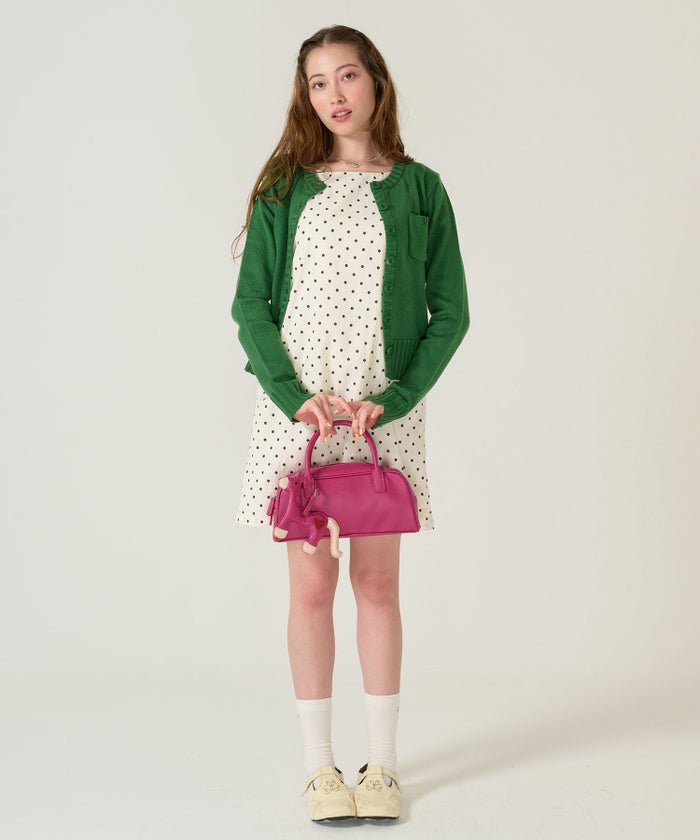 アンチピリング /カーディガン/グリーン