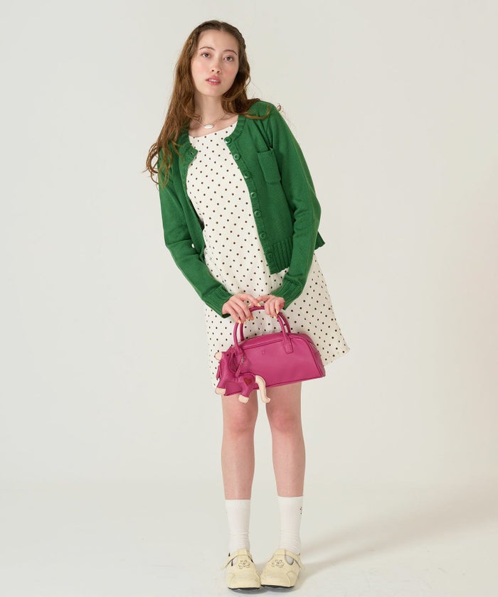 アンチピリング /カーディガン/グリーン