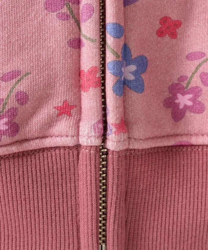 フーディ/花柄/パーカー/ピンク