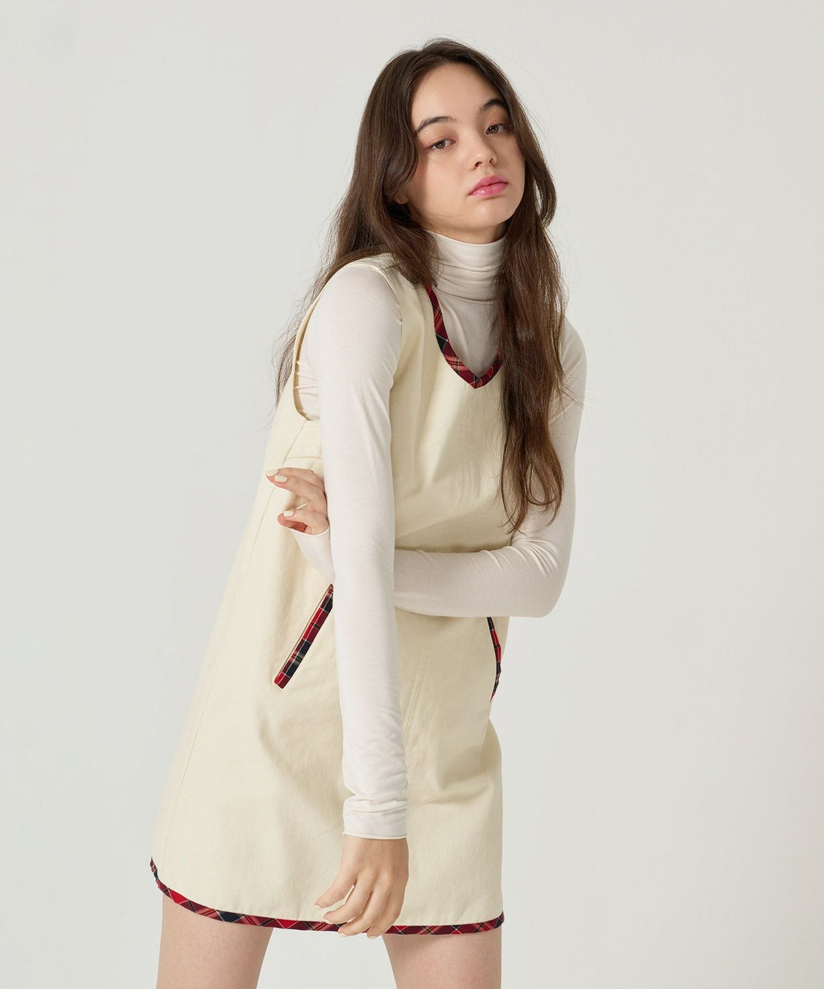 チェック/ジャンスカ/ワンピース