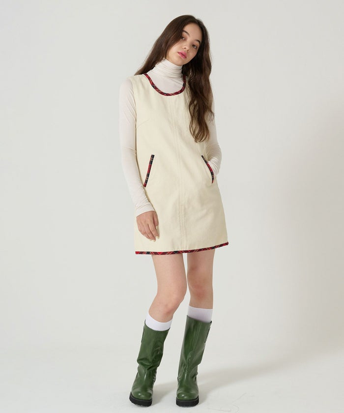 チェック/ジャンスカ/ワンピース