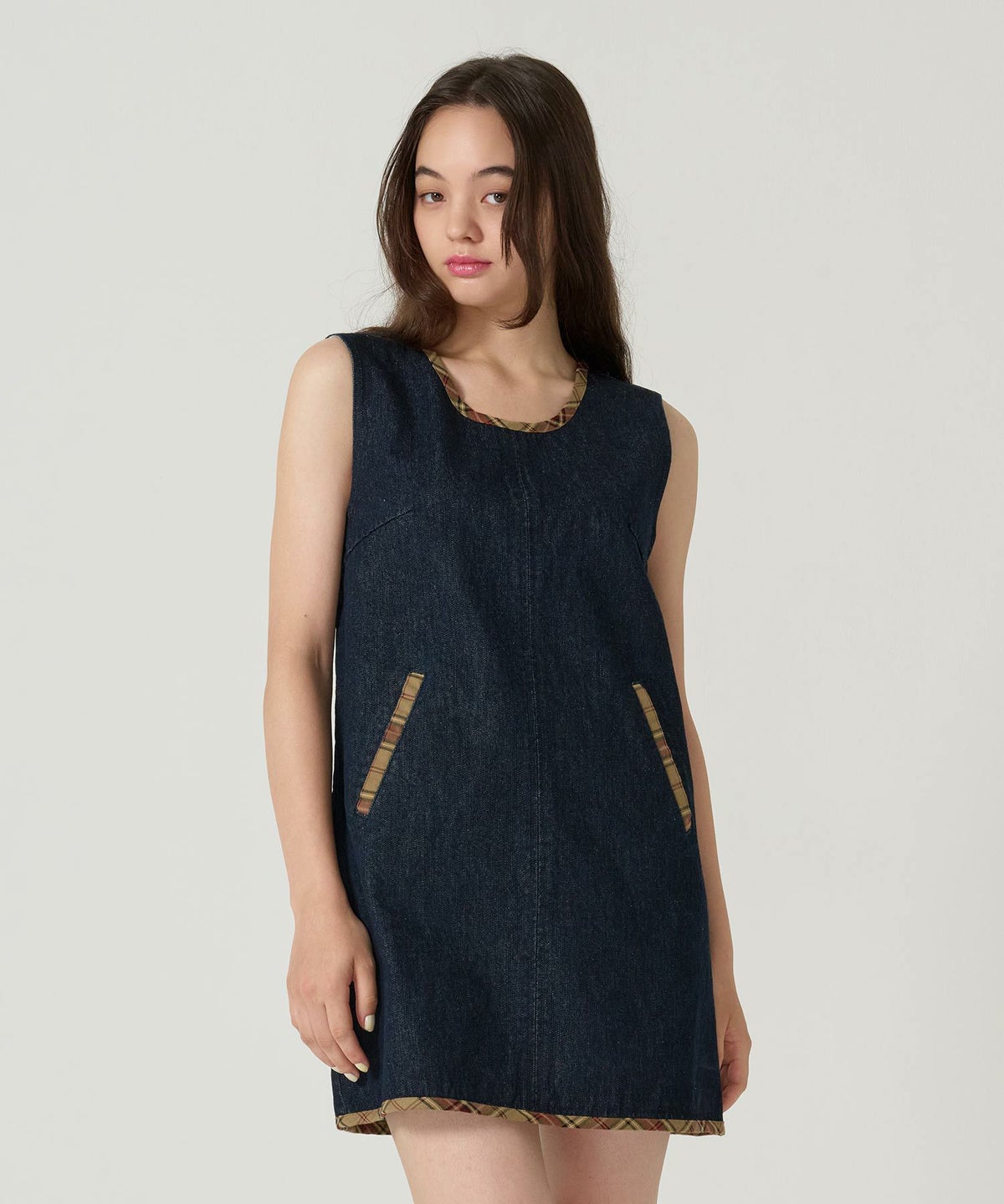 チェック/ジャンスカ/ワンピース