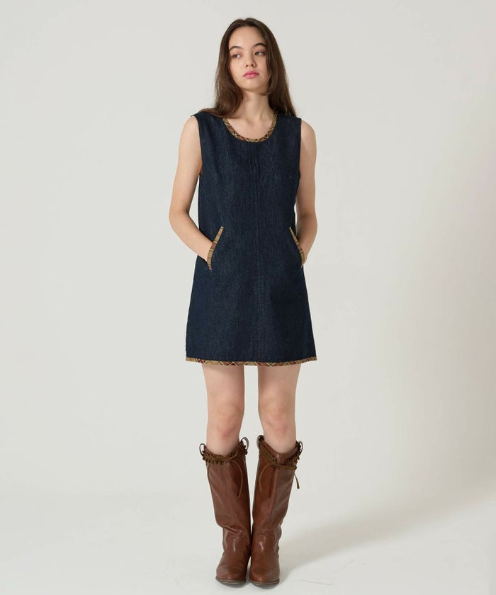 チェック/ジャンスカ/ワンピース