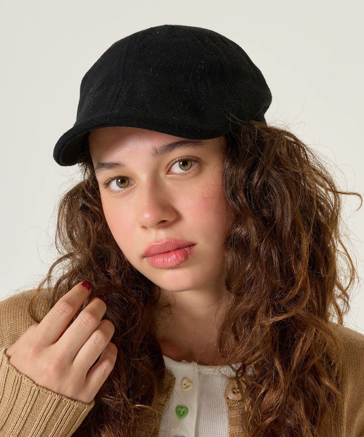 帽子/ハンチング/ブラック