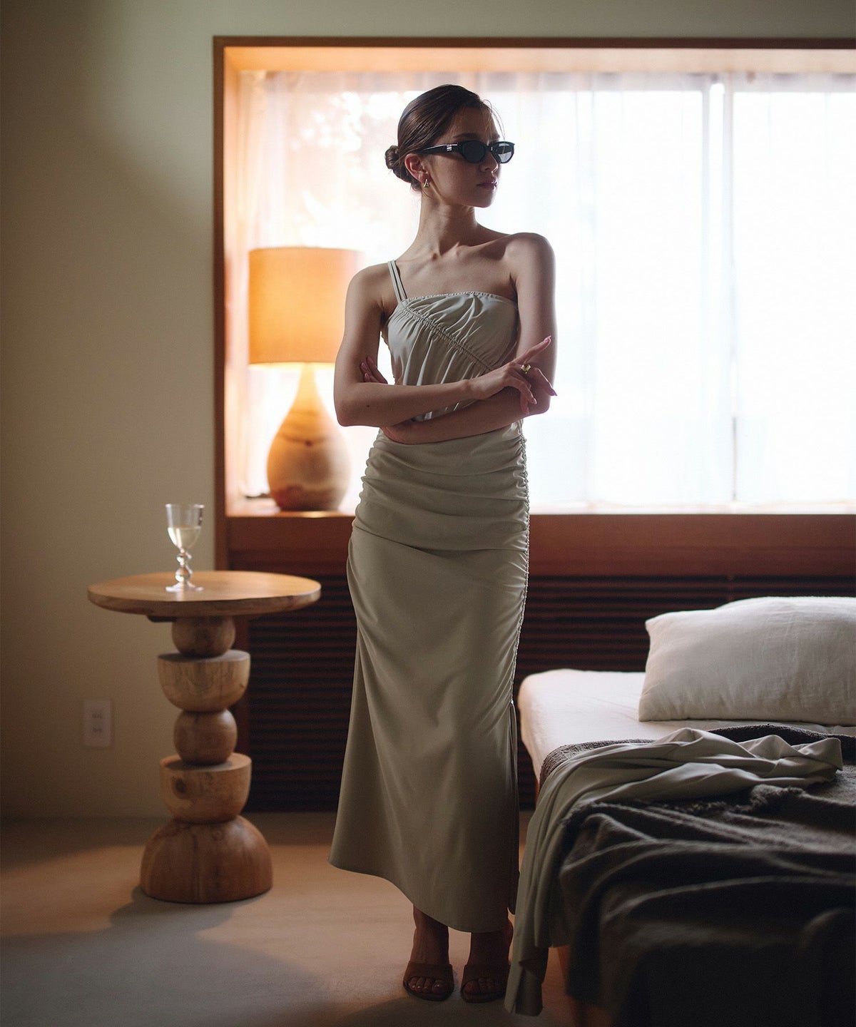 WATERSIDE & DAILYWEAR ワンショルダー ドロスト ワンピース KINO THE KEI 全2色｜ktk321-0087【1】