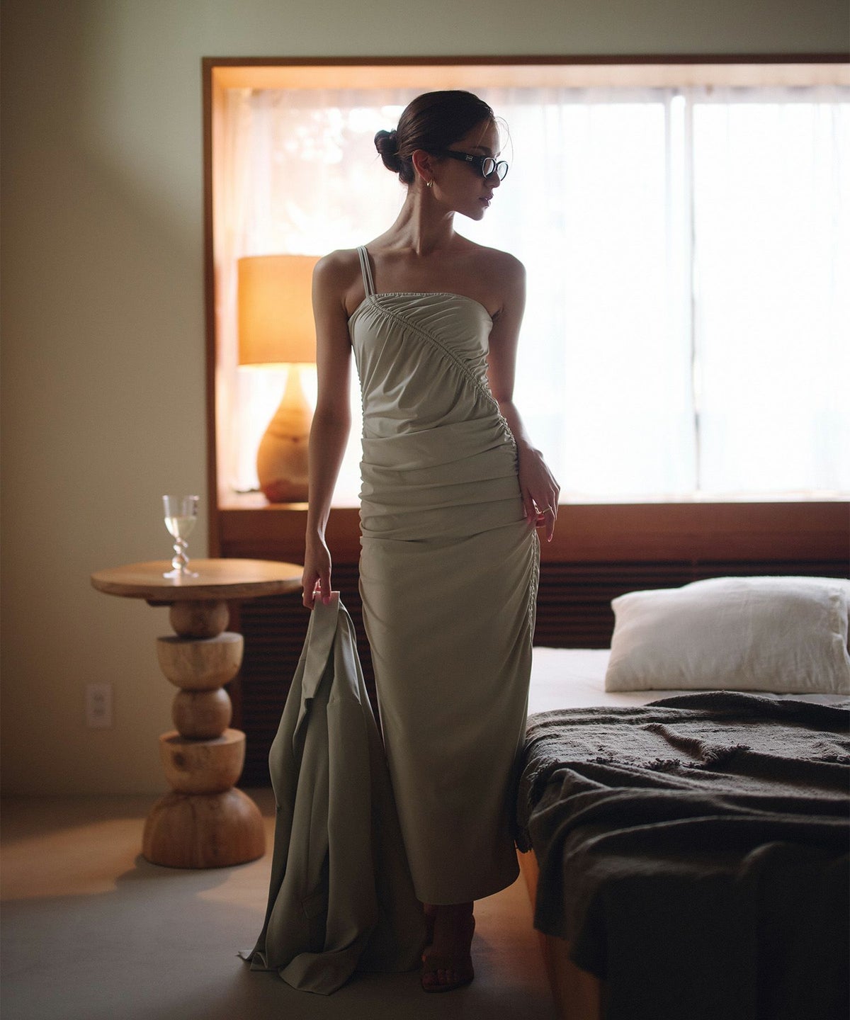 WATERSIDE & DAILYWEAR ワンショルダー ドロスト ワンピース KINO THE KEI 全2色｜ktk321-0087【1】