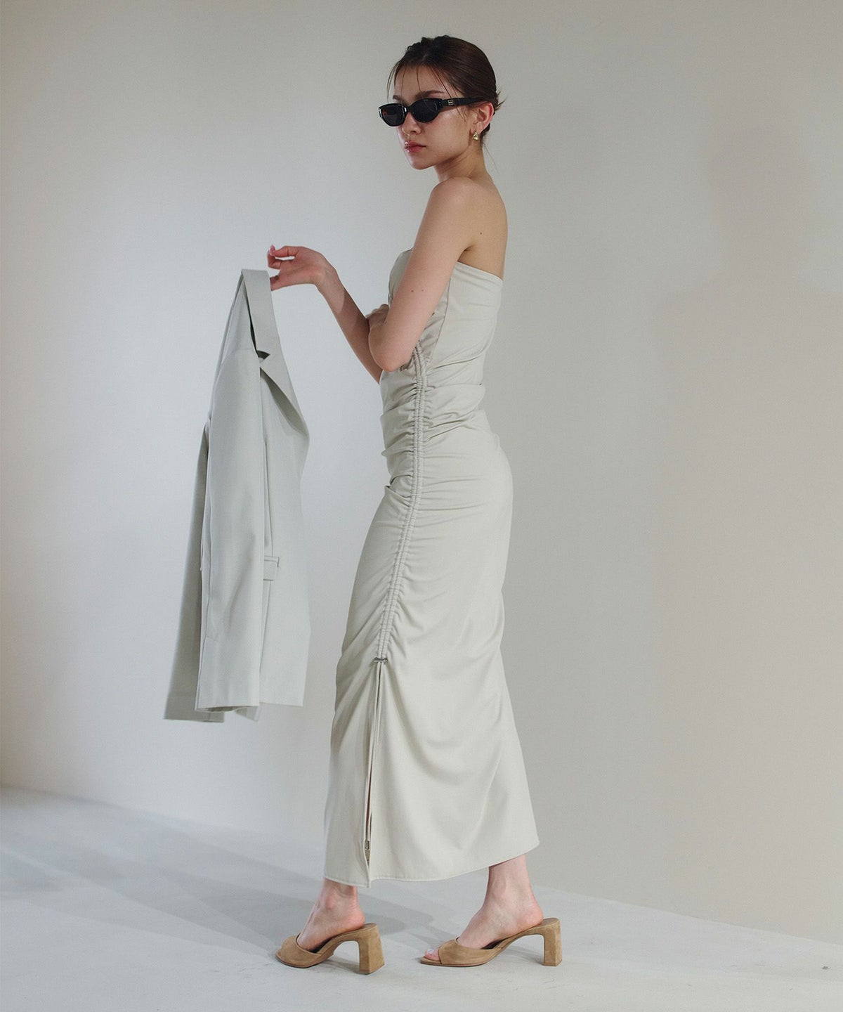 WATERSIDE & DAILYWEAR ワンショルダー ドロスト ワンピース KINO THE KEI 全2色｜ktk321-0087【1】