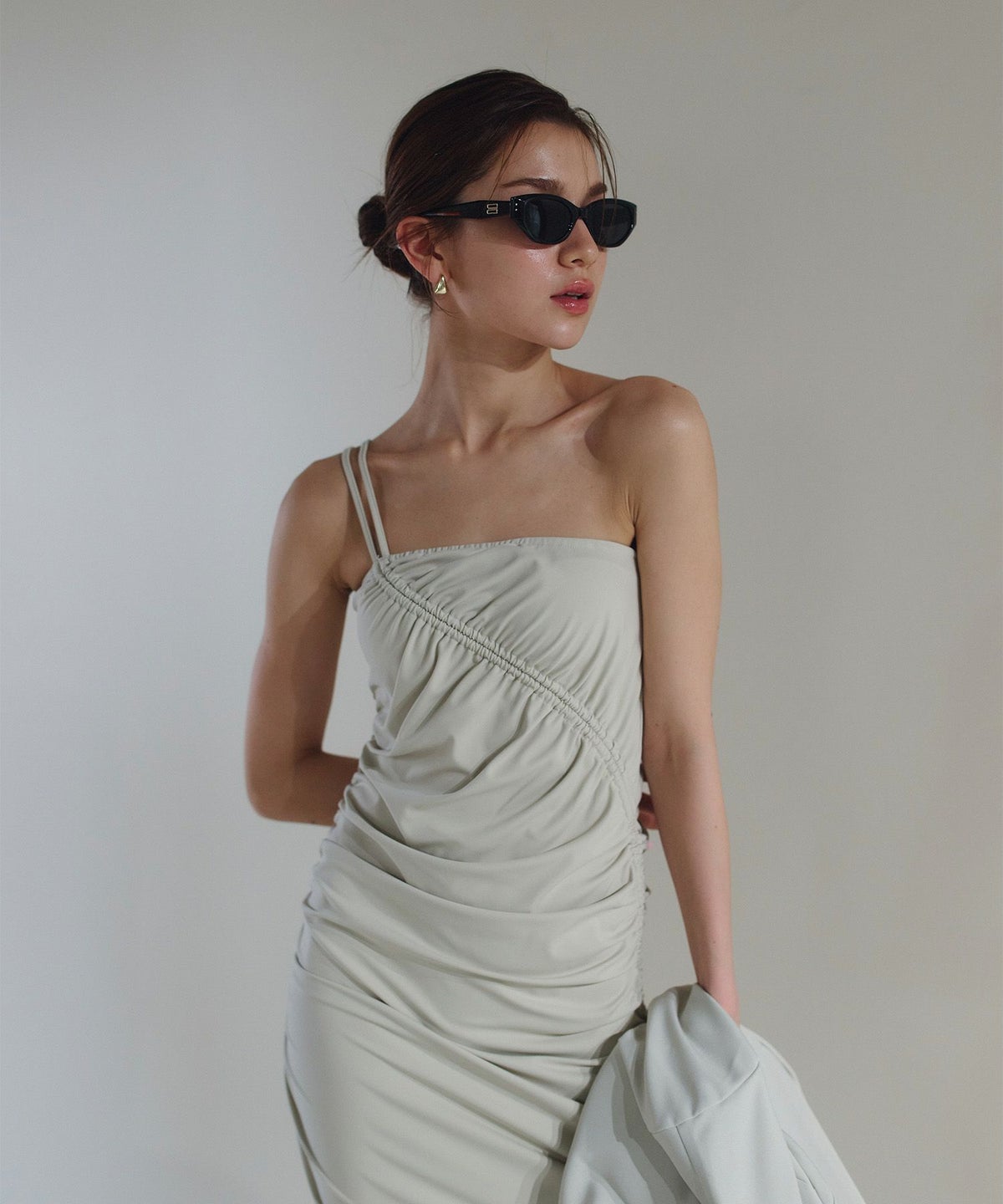 WATERSIDE & DAILYWEAR ワンショルダー ドロスト ワンピース KINO THE KEI 全2色｜ktk321-0087【1】