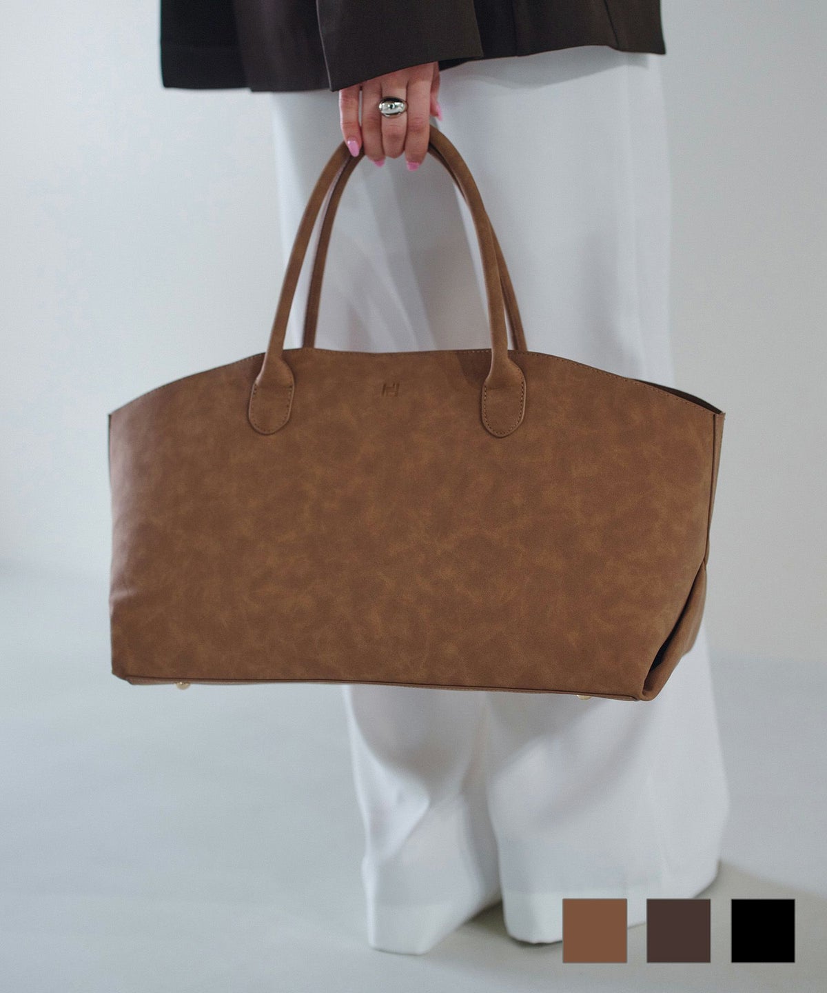 スウェード オリジナル エンボス ラージ バッグ KINO THE KEI