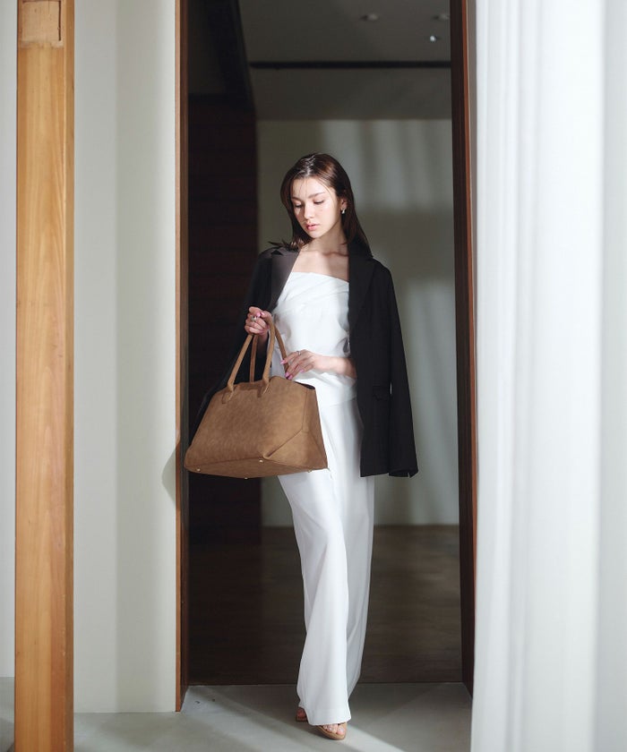 スウェード オリジナル エンボス ラージ バッグ KINO THE KEI