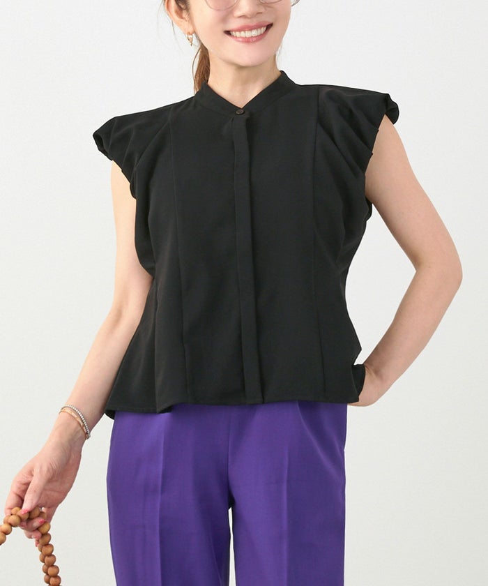 手洗い可セットアップ対応可かわいい上品きれいめ大人カジュアルオフィスフォーマルフェミニンシンプルバルーンジョイントスペースLPセットアップ企画-01