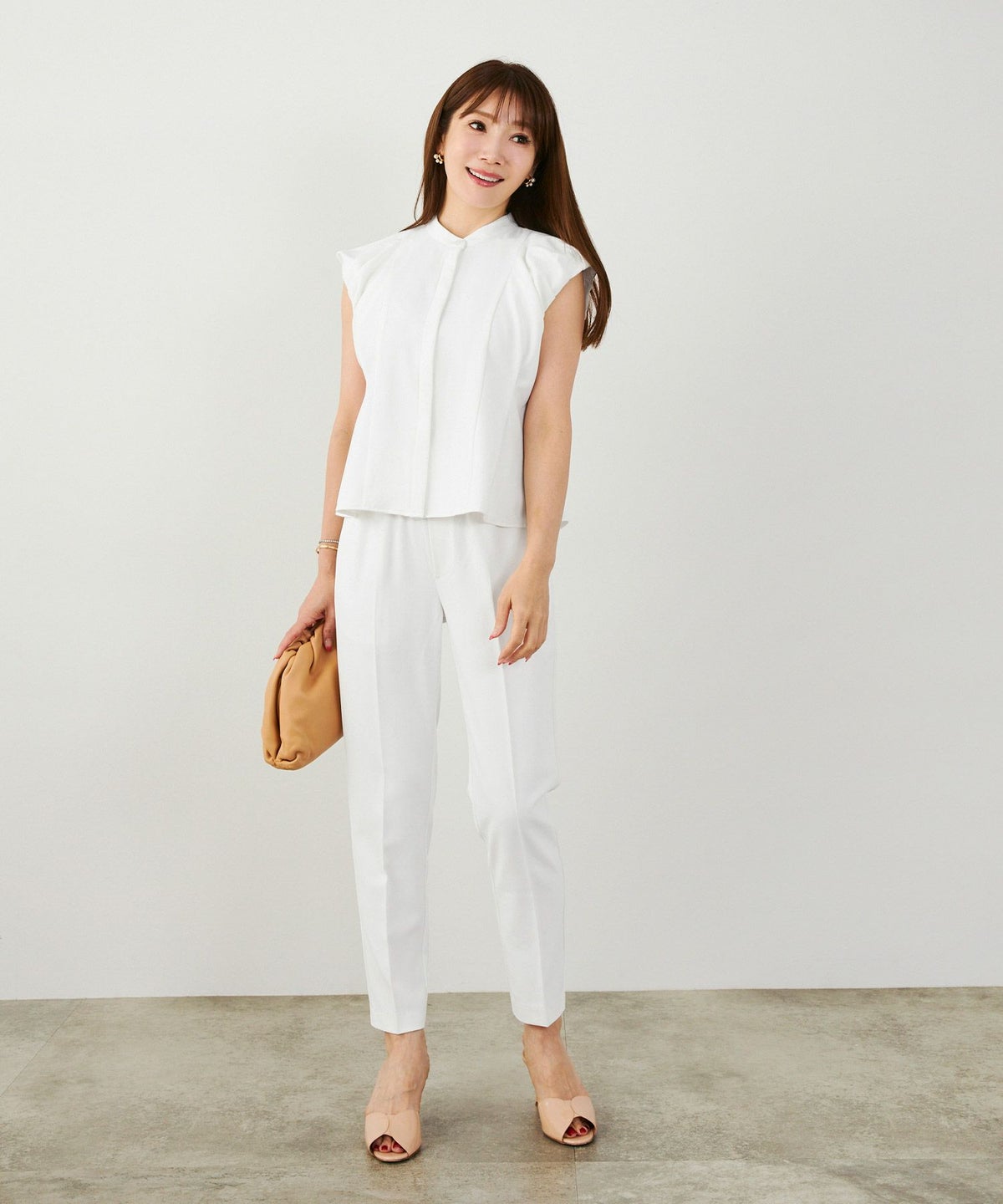 手洗い可セットアップ対応可かわいい上品きれいめ大人カジュアルオフィスフォーマルフェミニンシンプルバルーンジョイントスペースLPセットアップ企画-01