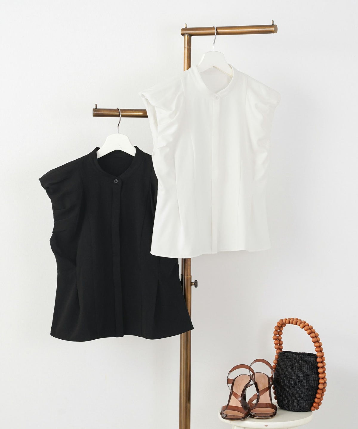 手洗い可セットアップ対応可かわいい上品きれいめ大人カジュアルオフィスフォーマルフェミニンシンプルバルーンジョイントスペースLPセットアップ企画-01