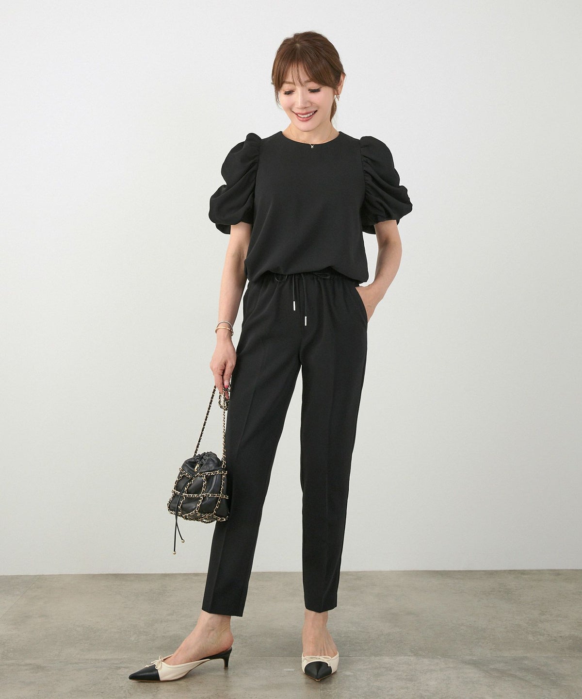 手洗い可セットアップ対応可かわいい上品きれいめ大人カジュアルオフィスフォーマルフェミニンシンプルパワーショルダージョイントスペースLPセットアップ企画-01