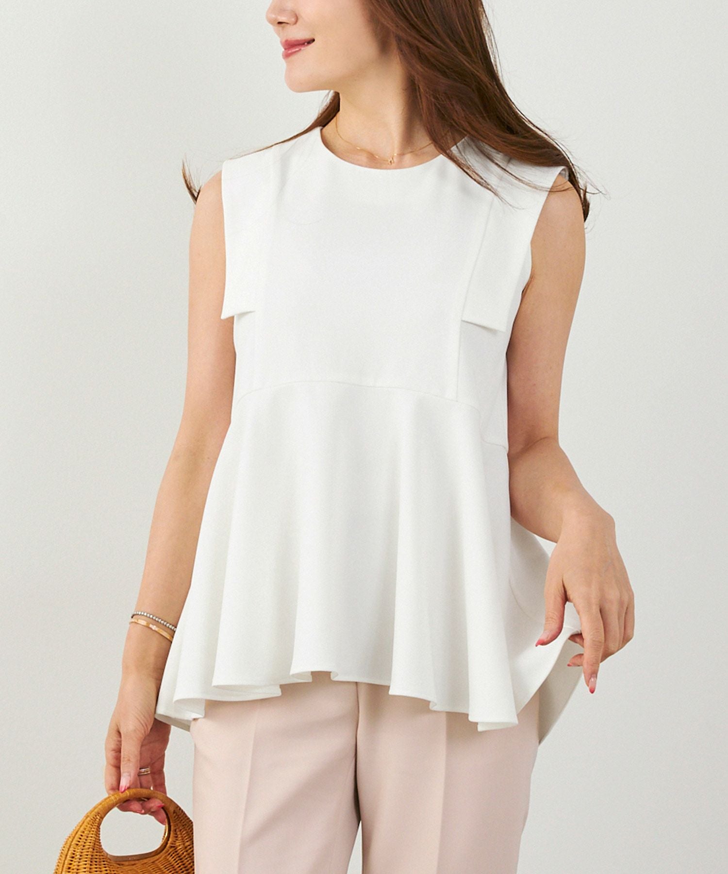 プチ袖 フレア ブラウス Liala×PG