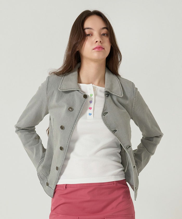 アシンメトリー/デニム/ジャケット