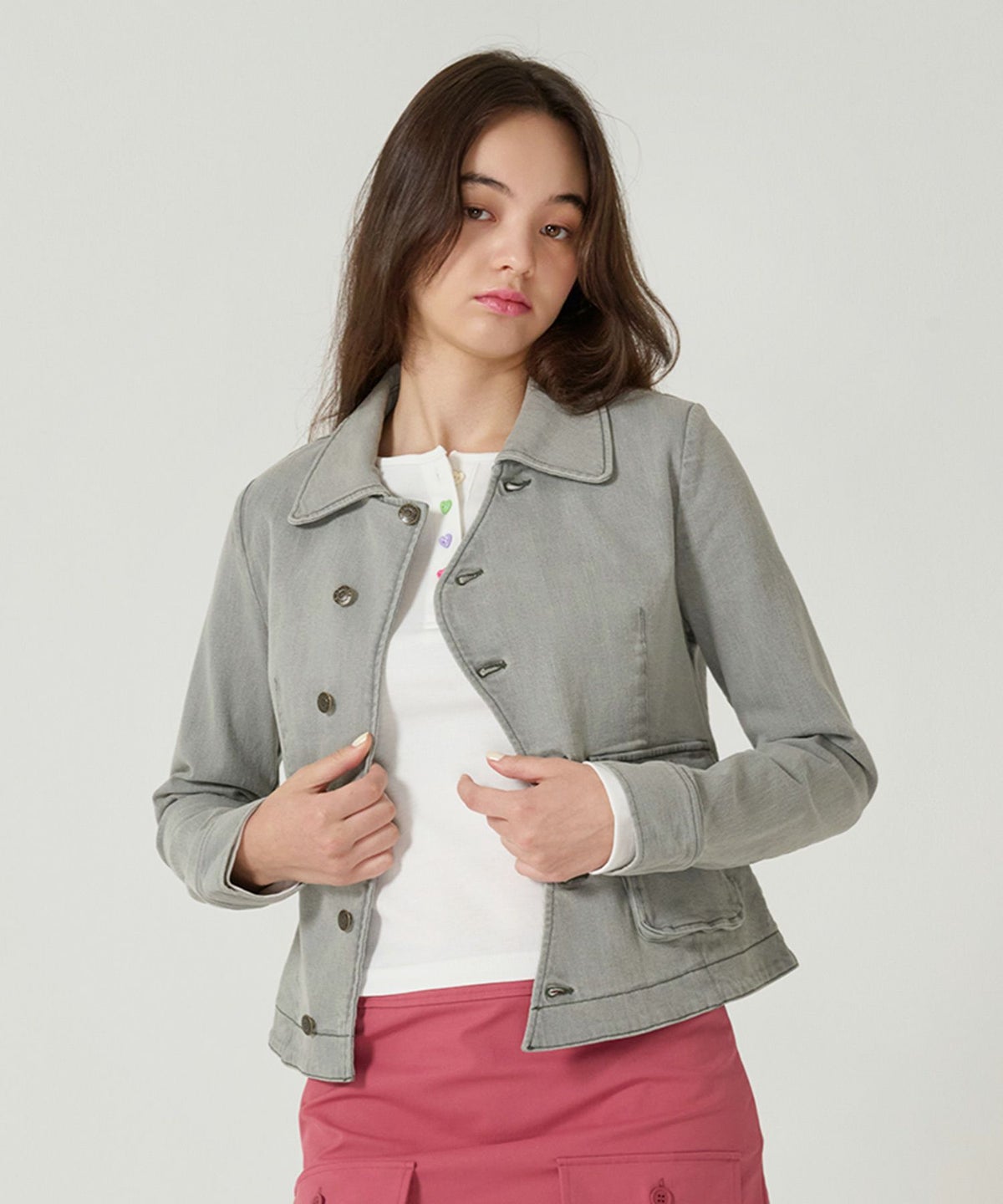 アシンメトリー/デニム/ジャケット