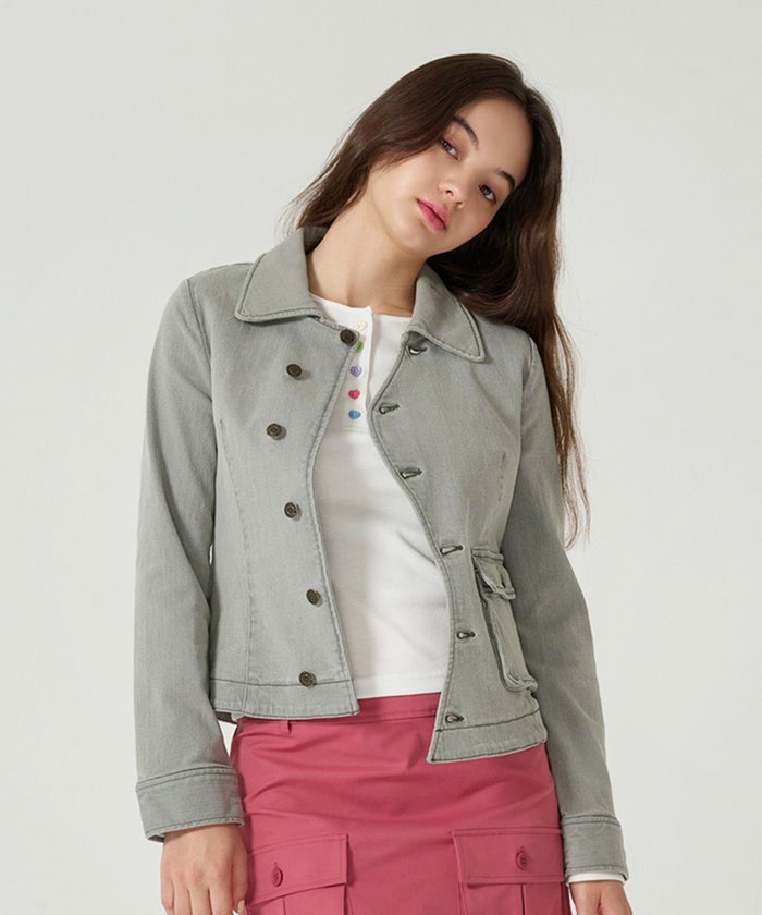 アシンメトリー/デニム/ジャケット