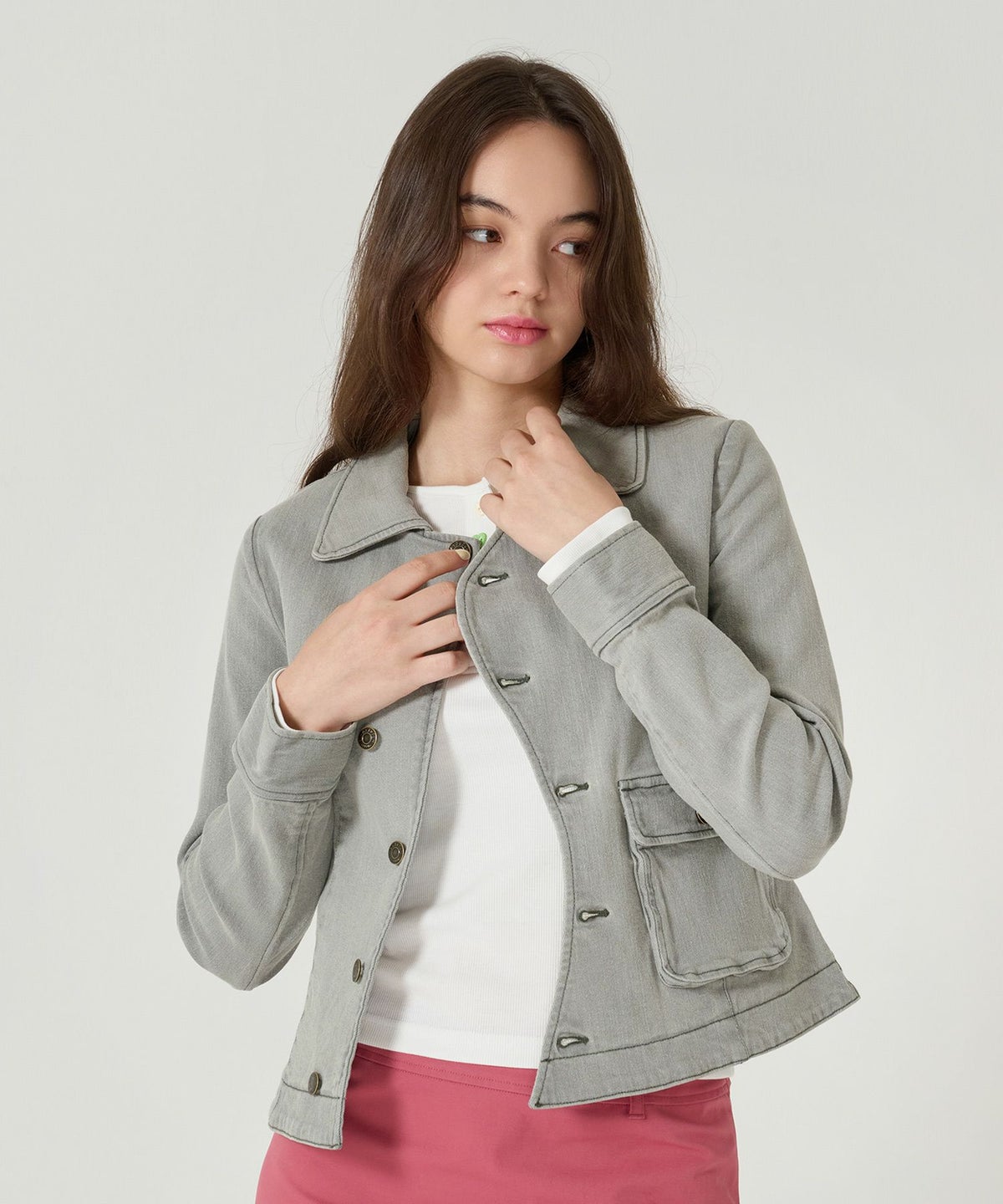 アシンメトリー/デニム/ジャケット