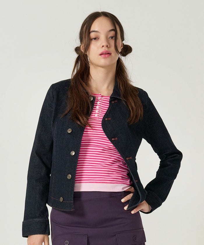 アシンメトリー/デニム/ジャケット
