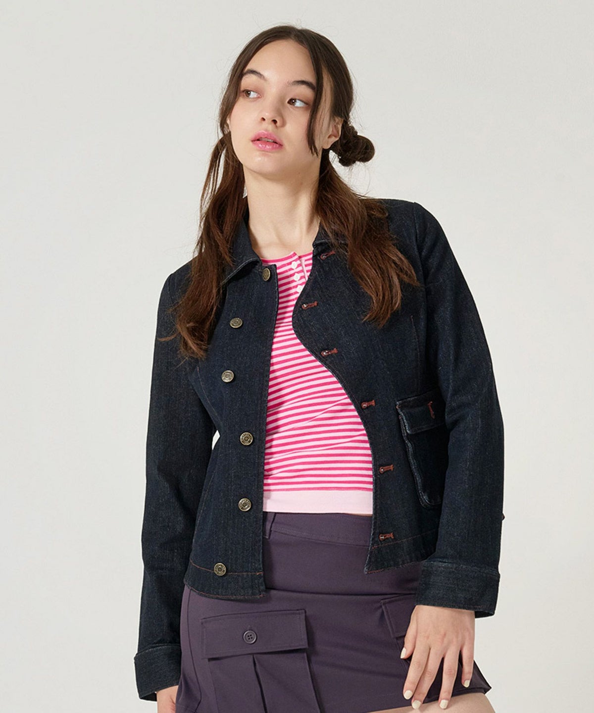 アシンメトリー/デニム/ジャケット