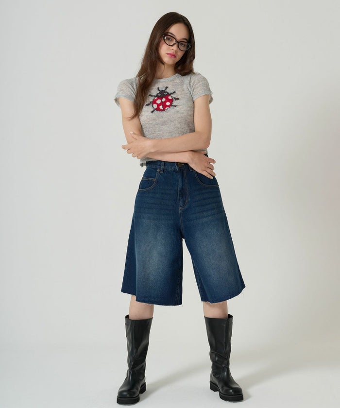 チビT/ニット/テントウムシ/グレー