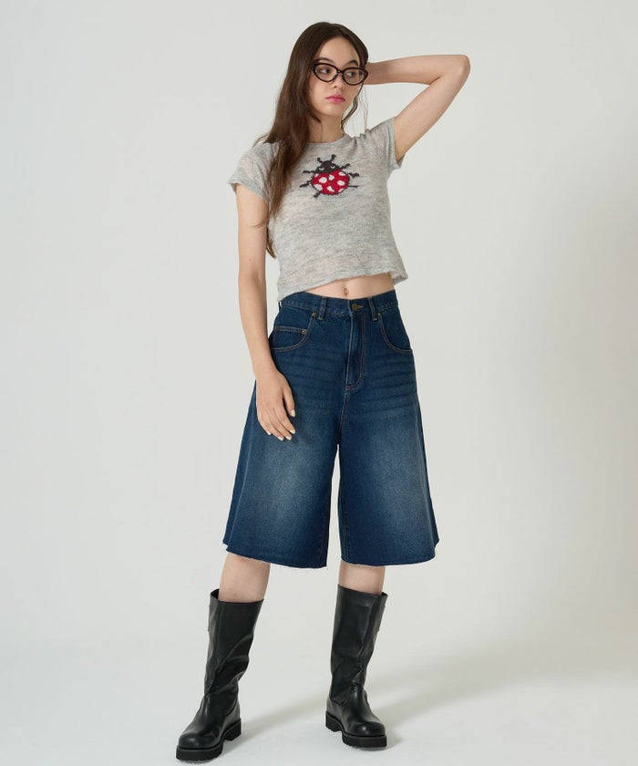 チビT/ニット/テントウムシ/グレー