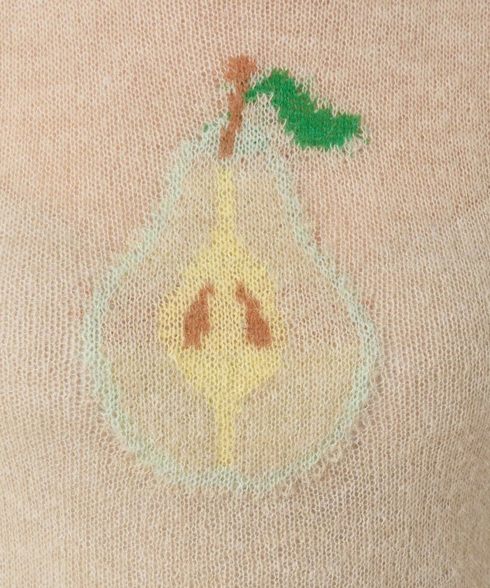 チビT/ニット/ナシ/ベージュ