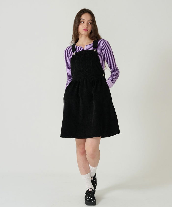  ボーダー/ ヘンリーネック/ロンT/ネイビー