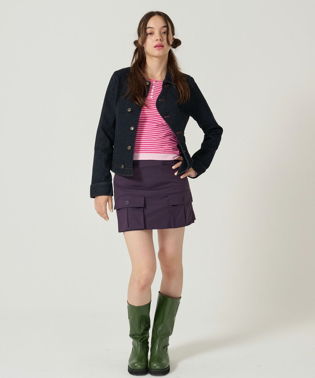 カーゴ/ミニスカート/パープル