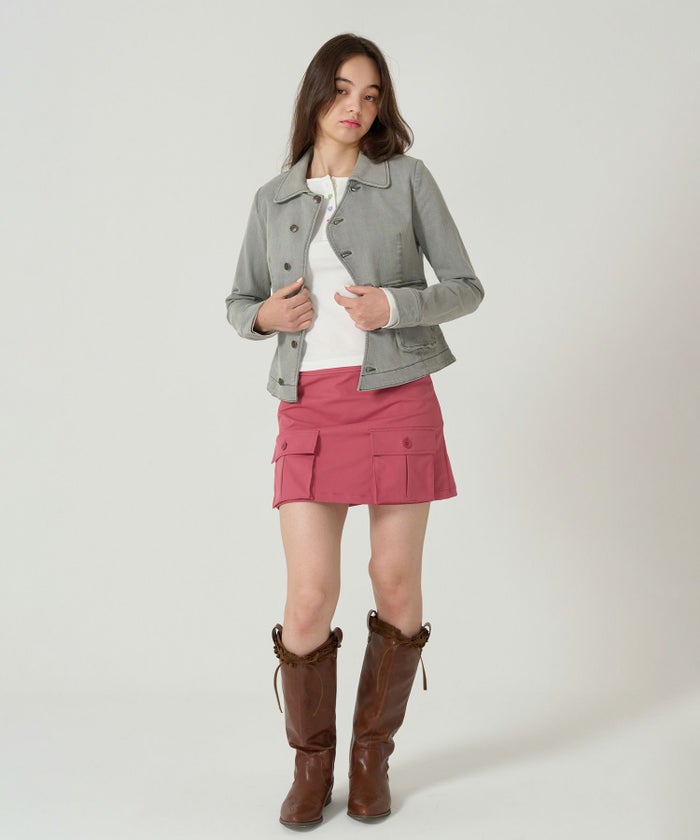 カーゴ/ミニスカート/ピンク