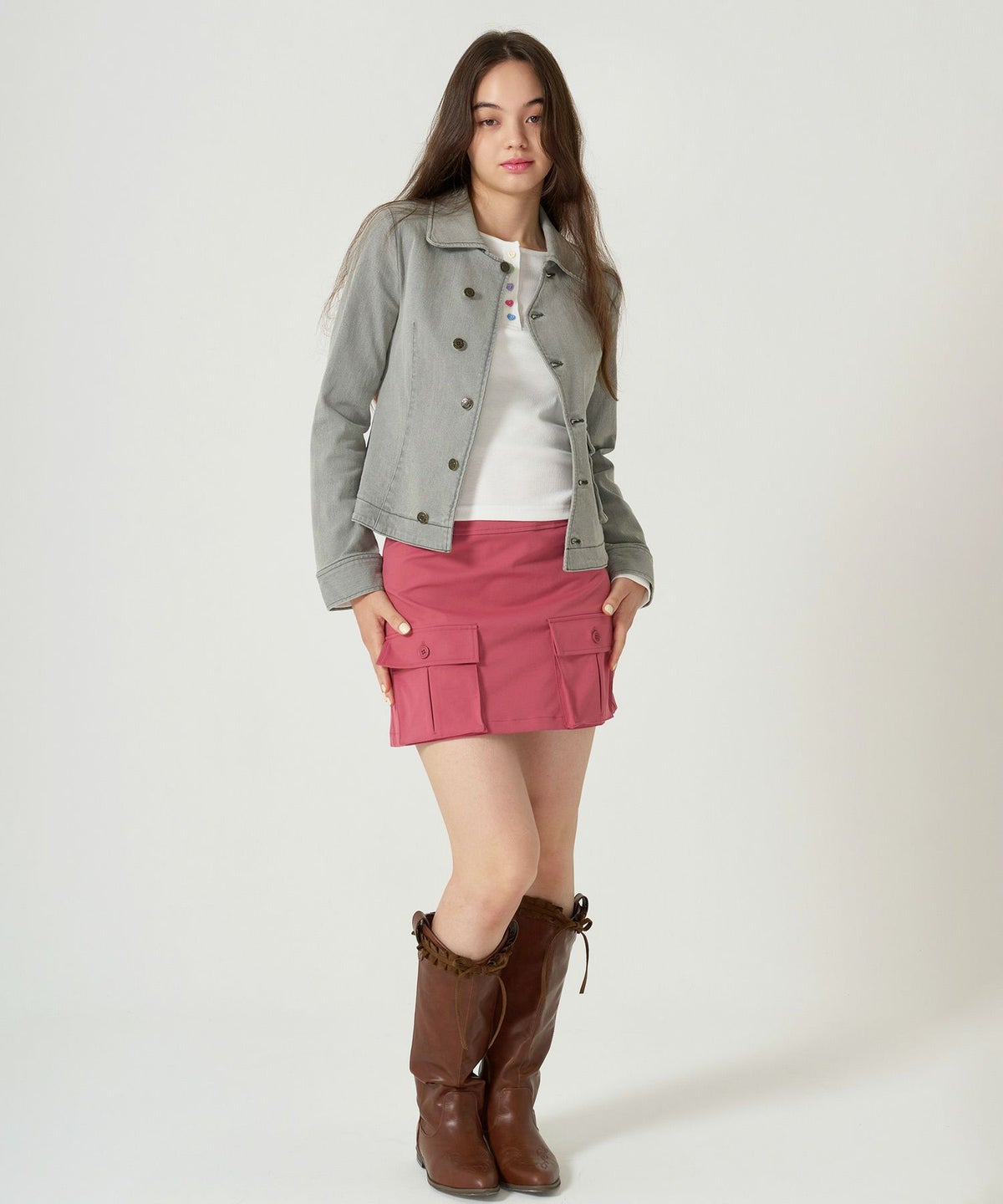 カーゴ/ミニスカート/ピンク