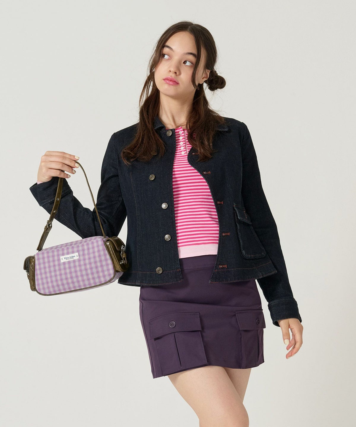 カーゴ/ミニスカート/パープル