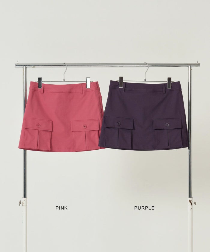 カーゴ/ミニスカート/パープル/ピンク