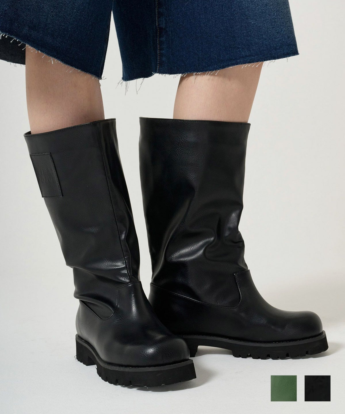 ルーズ/ミドル/ブーツ/ブラック