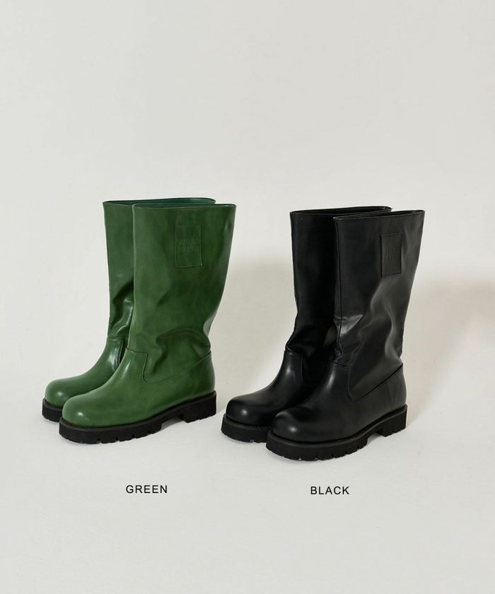 ルーズ/ミドル/ブーツ/ブラック/グリーン