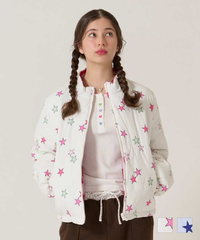 ジップ/アウター/星/スター/ボーダー/リバーシブル