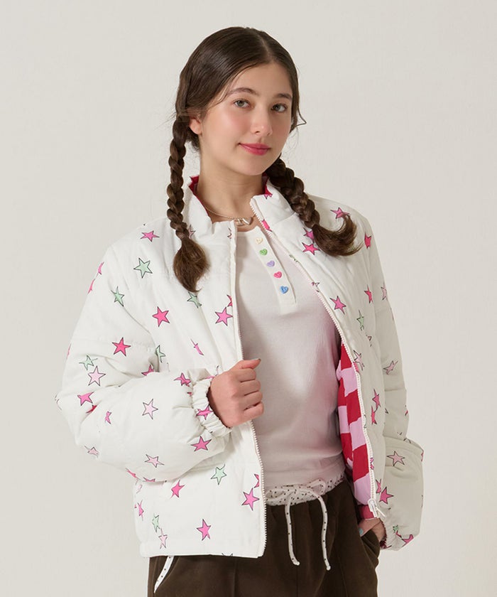 ジップ/アウター/星/スター/ボーダー/リバーシブル