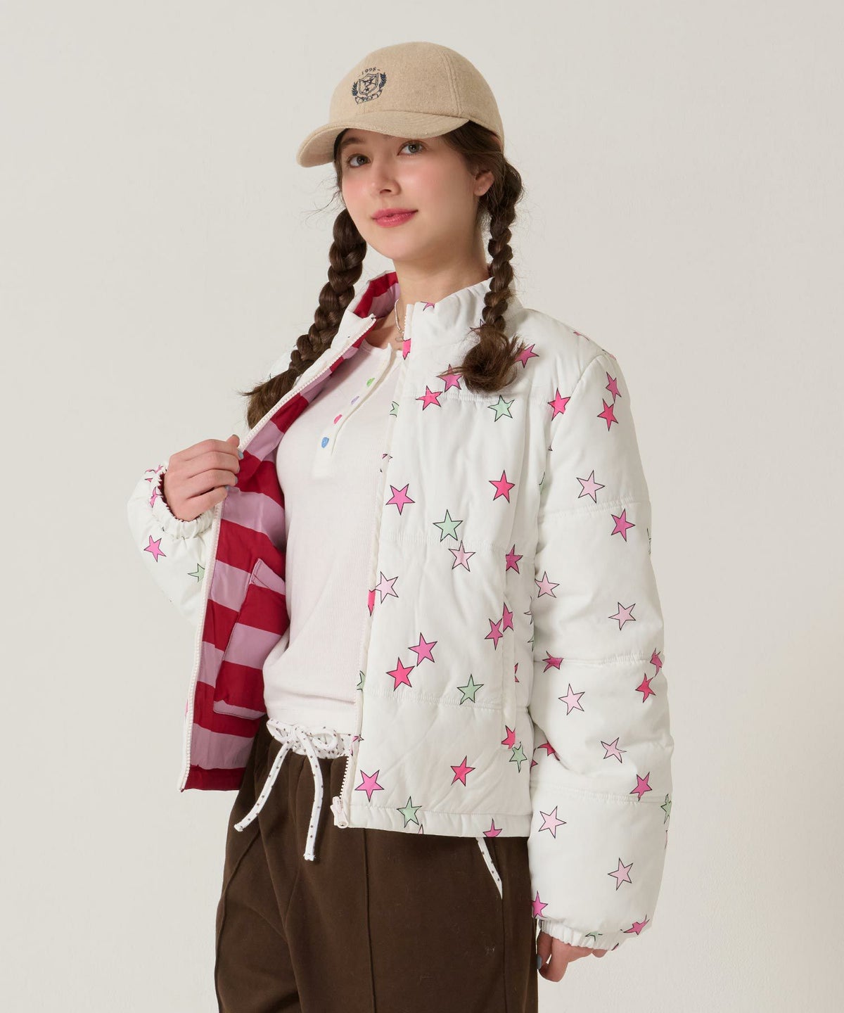 ジップ/アウター/星/スター/ボーダー/リバーシブル