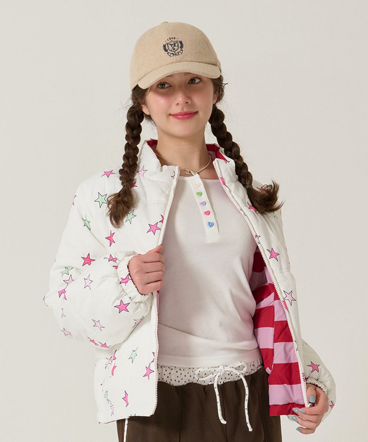 ジップ/アウター/星/スター/ボーダー/リバーシブル