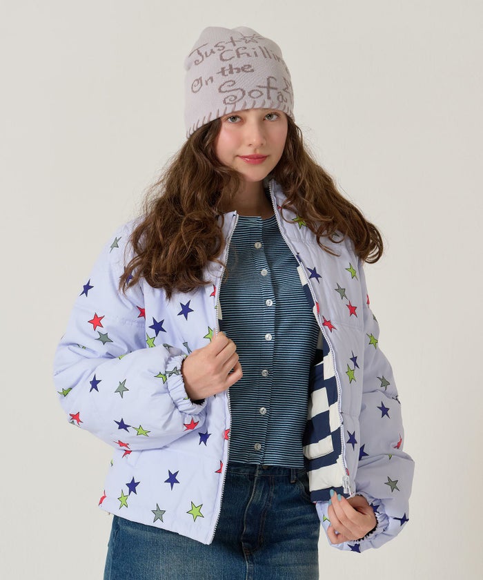 ジップ/アウター/星/スター/ボーダー/リバーシブル