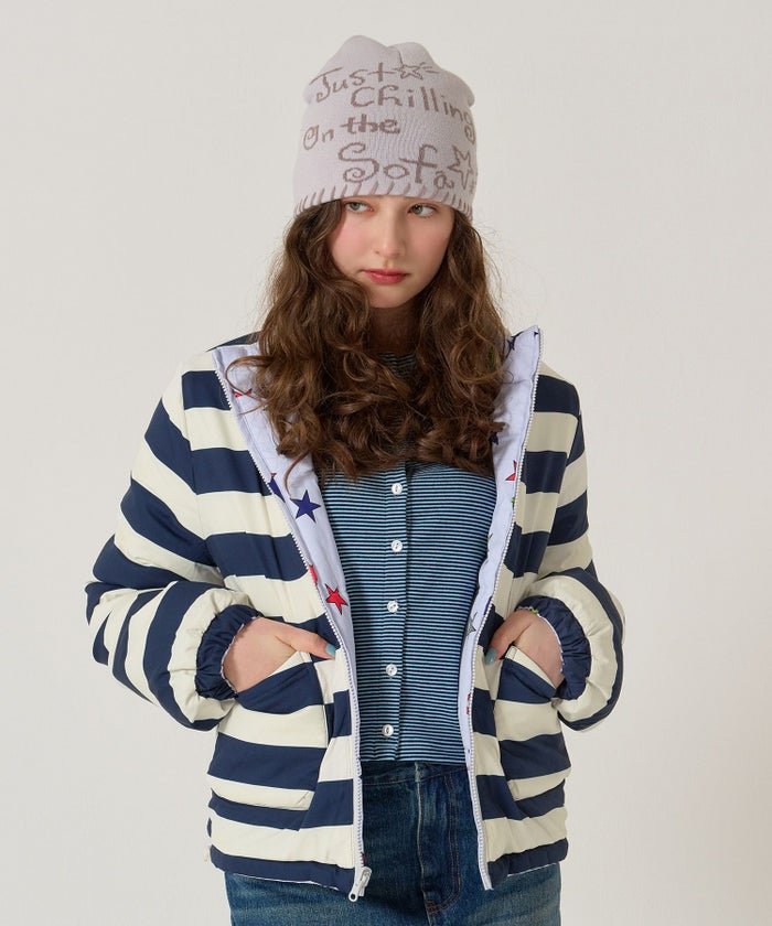 ジップ/アウター/星/スター/ボーダー/リバーシブル