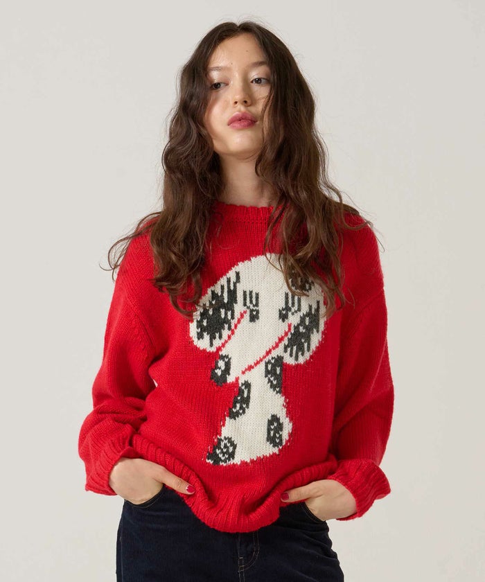 ジャカード/ニット/イヌ