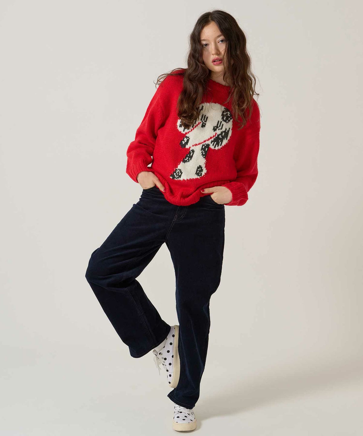 ジャカード/ニット/イヌ