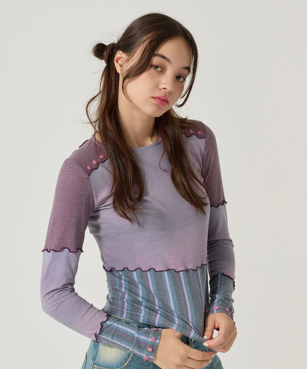 オリジナル/カットソー /ロンT/ピンク