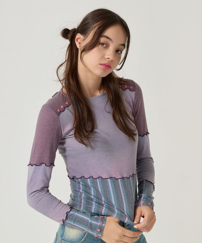 オリジナル/カットソー /ロンT/ピンク