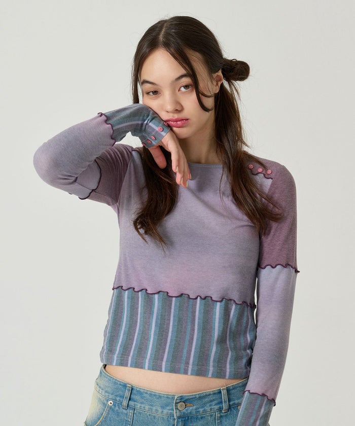 オリジナル/カットソー /ロンT/ピンク