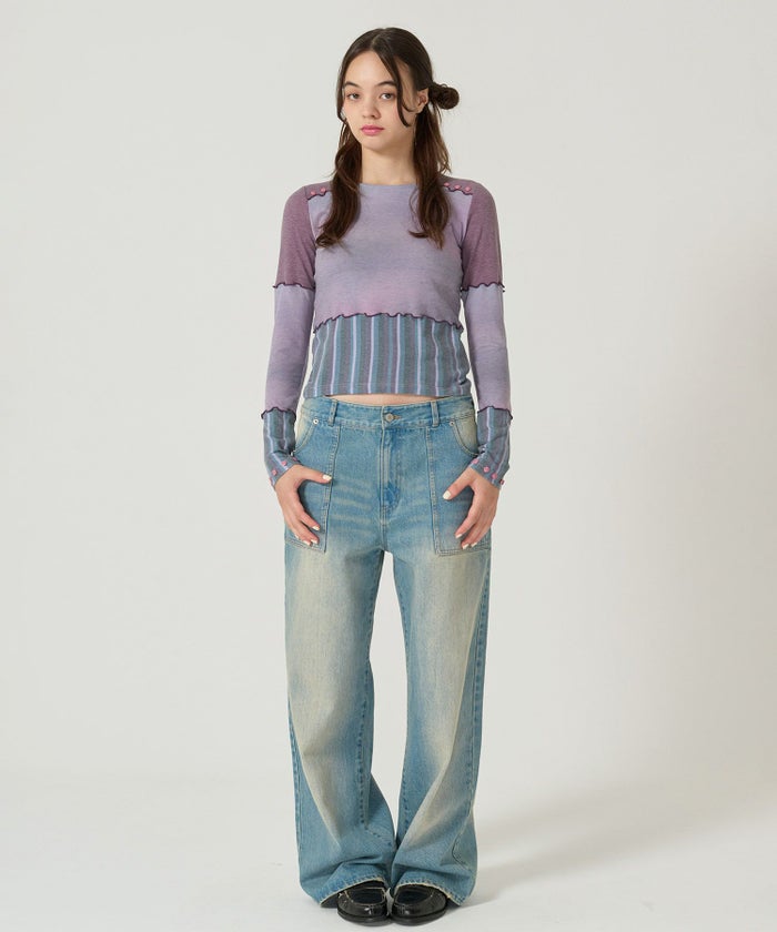 オリジナル/カットソー /ロンT/ピンク