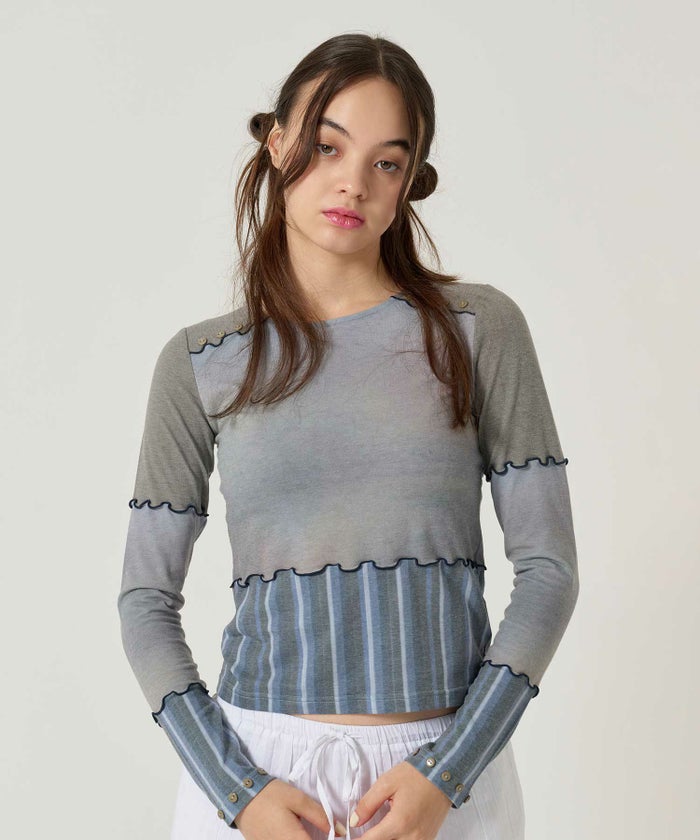 オリジナル/カットソー /ロンT/グレー