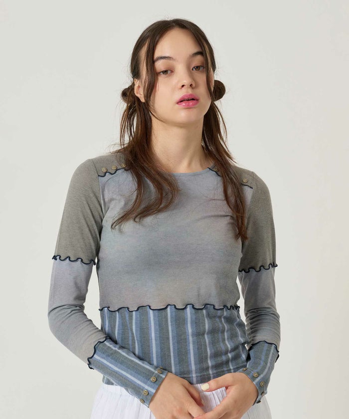 オリジナル/カットソー /ロンT/グレー